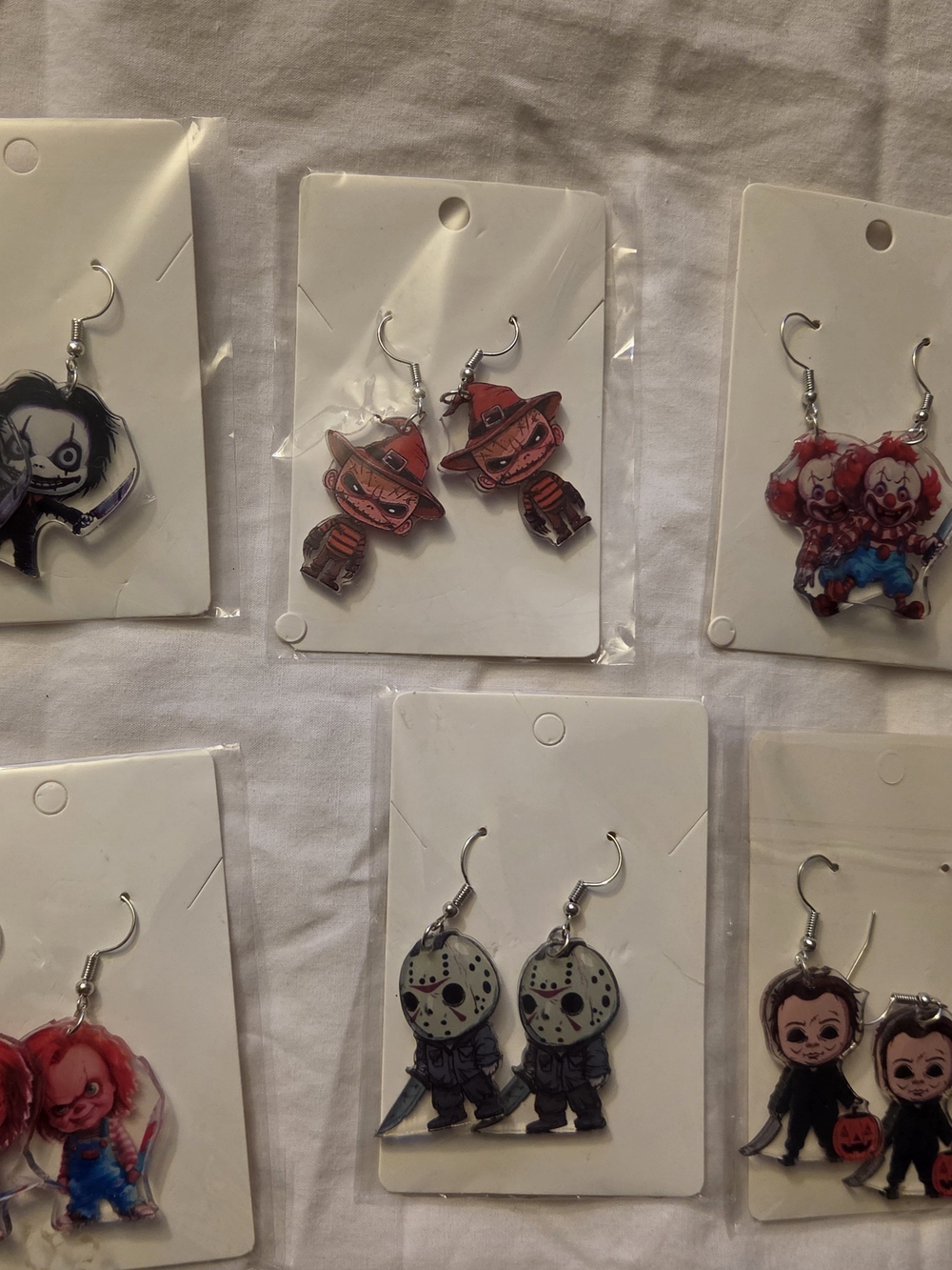 Horror Movie Character Dangle Earrings - New In Packaging